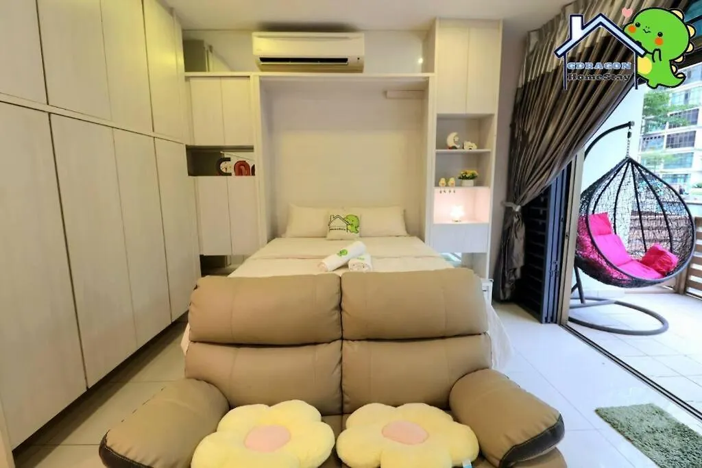 Palazio Comfy Studio Pool Access From Patio By Gdragon Homestay Johor Bahru Apartment